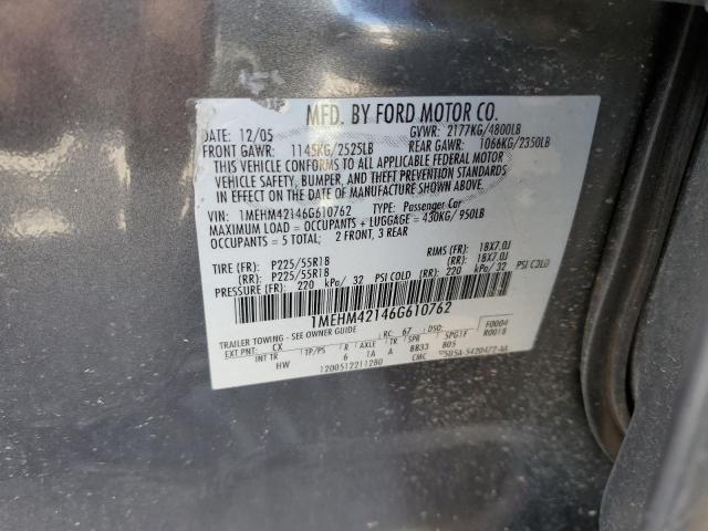 Photo 10 from auction – 2006 MERCURY MONTEGO PR with VIN 1MEHM42146G610762