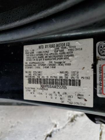 Photo 10 from auction – 2010 FORD FUSION SEL with VIN 3FAHP0JG4AR255705