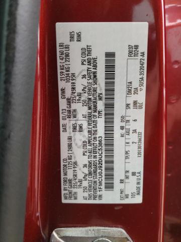 Photo 10 from auction – 2013 FORD ESCAPE TIT with VIN 1FMCU0J92DUC53863