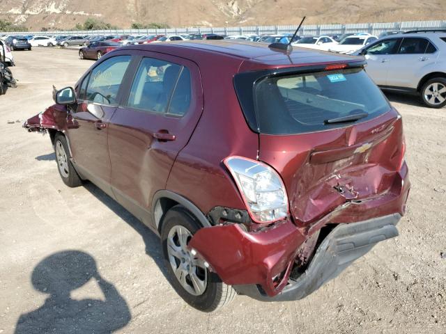 Photo 3 from auction – 2017 CHEVROLET TRAX LS with VIN 3GNCJKSB1HL273250