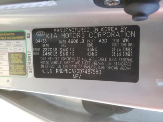 Photo 10 from auction – 2013 KIA SPORTAGE L with VIN KNDPBCA20D7487580