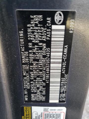 صورة رقم 10 من المزاد - 2007 TOYOTA CAMRY CE مع VIN 4T1BE46K57U574635