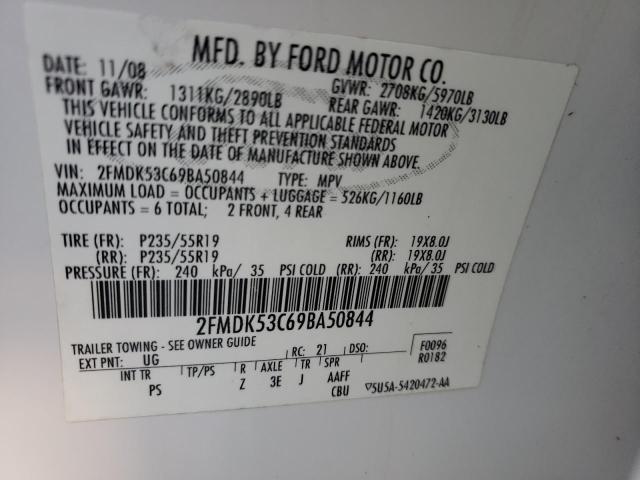 Photo 10 from auction – 2009 FORD FLEX LIMIT with VIN 2FMDK53C69BA50844