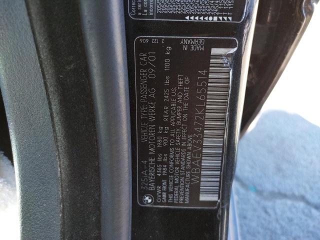 Photo 10 from auction – 2002 BMW 325 I with VIN WBAEV33472KL65514