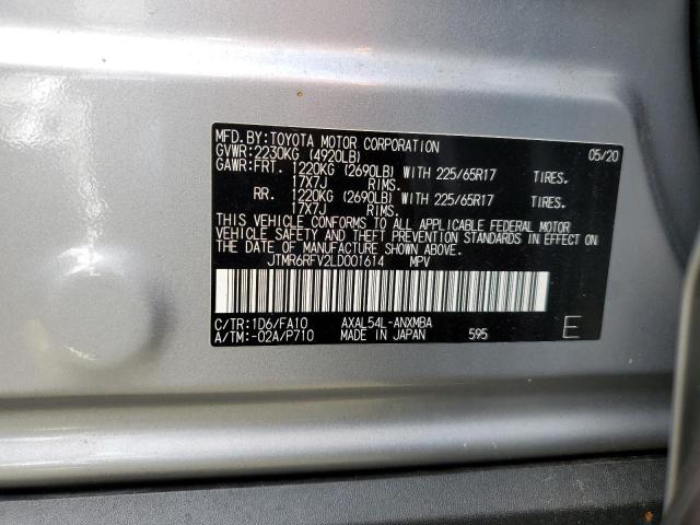 Photo 10 from auction – 2020 TOYOTA RAV4 XLE with VIN JTMR6RFV2LD001614