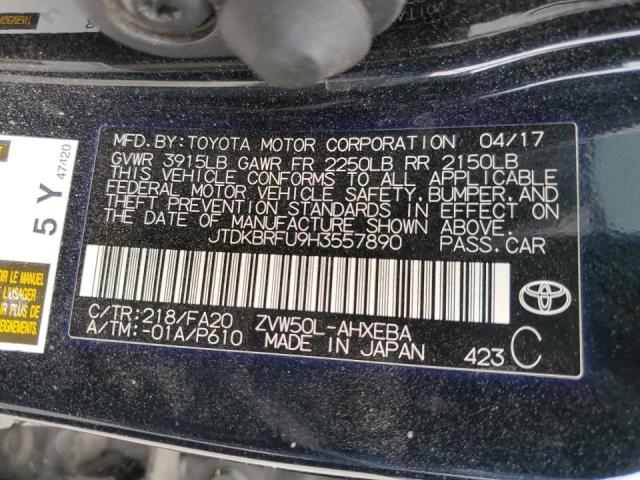 Photo 10 from auction – 2017 TOYOTA PRIUS with VIN JTDKBRFU9H3557890
