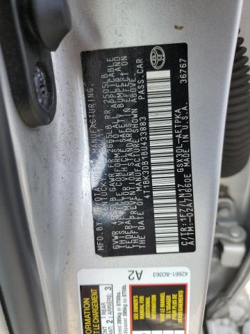 Photo 10 from auction – 2011 TOYOTA AVALON BAS with VIN 4T1BK3DB1BU433883