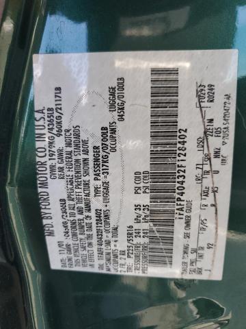 Photo 10 from auction – 2002 FORD MUSTANG with VIN 1FAFP40432F128402