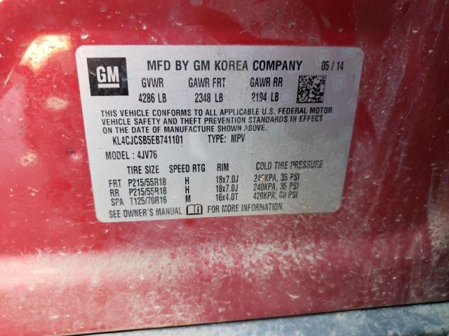 Photo 10 from auction – 2014 BUICK ENCORE with VIN KL4CJCSB5EB741101