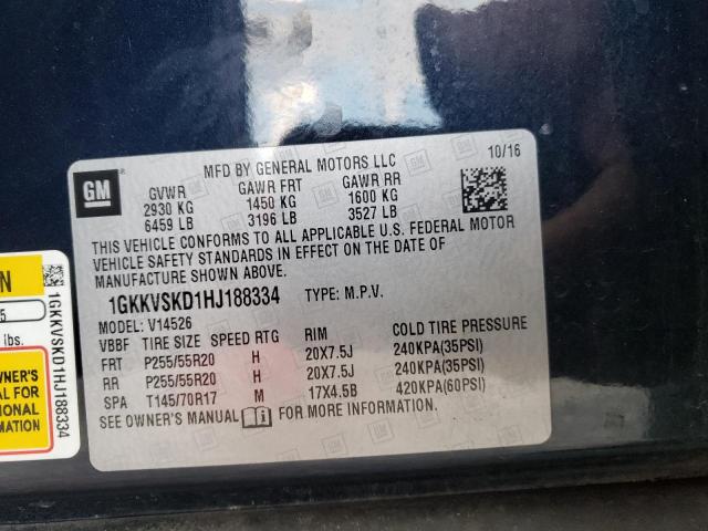 Photo 10 from auction – 2017 GMC ACADIA LIM with VIN 1GKKVSKD1HJ188334