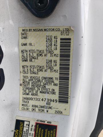 Photo 10 from auction – 2012 NISSAN FRONTIER S with VIN 1N6BD0CT2CC473949