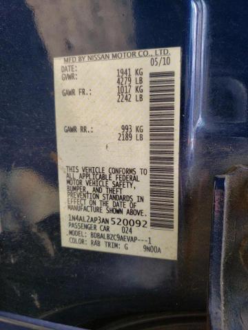 Photo 10 from auction – 2010 NISSAN ALTIMA BAS with VIN 1N4AL2AP3AN520092