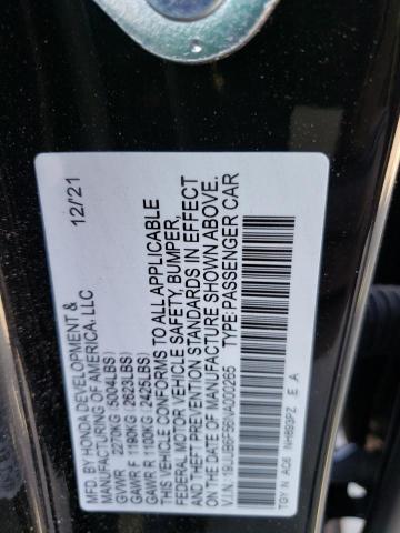 Photo 10 from auction – 2022 ACURA TLX TECH A with VIN 19UUB6F56NA000265