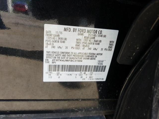 Photo 10 from auction – 2015 FORD EDGE SEL with VIN 2FMTK4J96FBC31984
