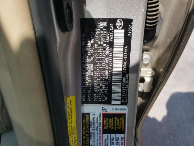 Photo 10 from auction – 2013 TOYOTA CAMRY L with VIN 4T4BF1FK9DR324439