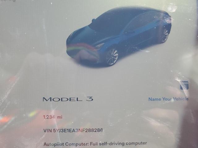 Photo 8 from auction – 2022 TESLA MODEL 3 with VIN 5YJ3E1EA3NF288286
