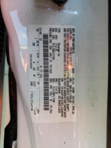 Photo 10 from auction – 2014 FORD FOCUS SE with VIN 1FADP3K23EL324939