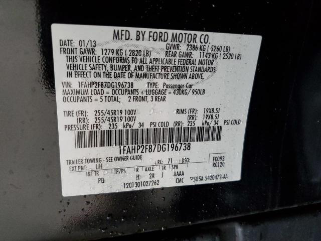 Photo 10 from auction – 2013 FORD TAURUS LIM with VIN 1FAHP2F87DG196738