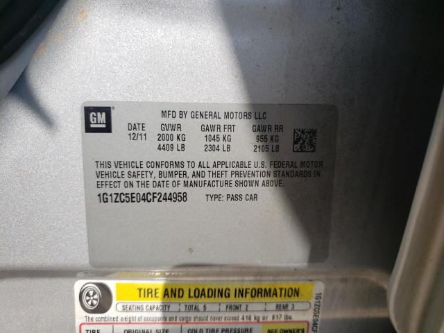 Photo 10 from auction – 2012 CHEVROLET MALIBU 1LT with VIN 1G1ZC5E04CF244958