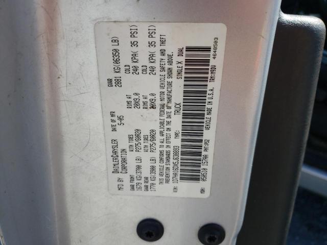 Photo 10 from auction – 2005 DODGE RAM 1500 S with VIN 1D7HA16DX5J638893