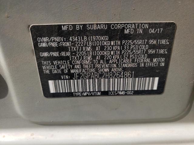 Photo 10 from auction – 2017 SUBARU CROSSTREK with VIN JF2GPABC2H8264861