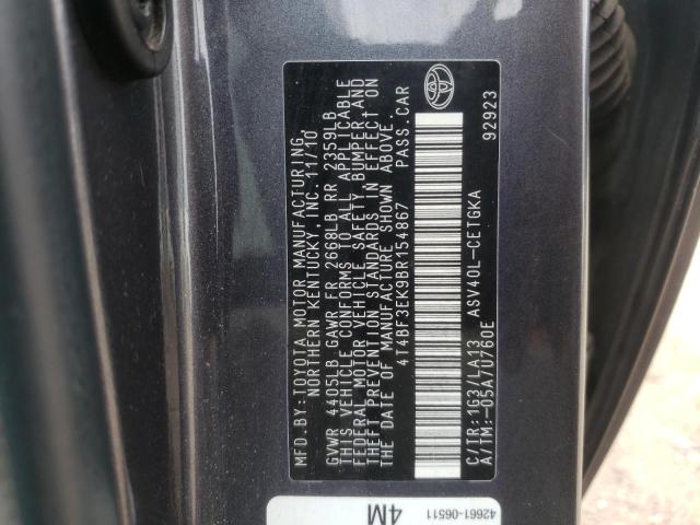 Photo 10 from auction – 2011 TOYOTA CAMRY BASE with VIN 4T4BF3EK9BR154867