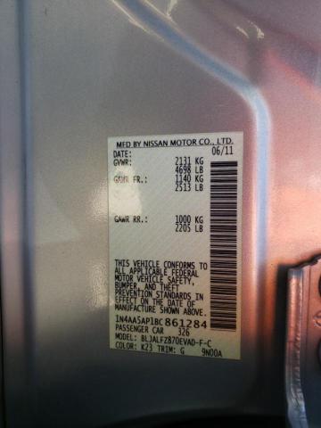 Photo 10 from auction – 2011 NISSAN MAXIMA S with VIN 1N4AA5AP1BC861284