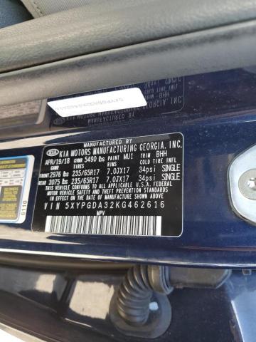 Photo 10 from auction – 2019 KIA SORENTO with VIN 5XYPGDA32KG462616
