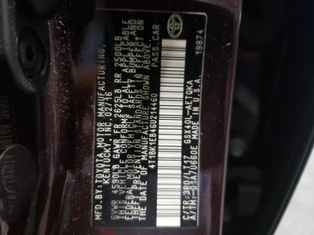 Photo 10 from auction – 2016 TOYOTA AVALON XLE with VIN 4T1BK1EB4GU214460