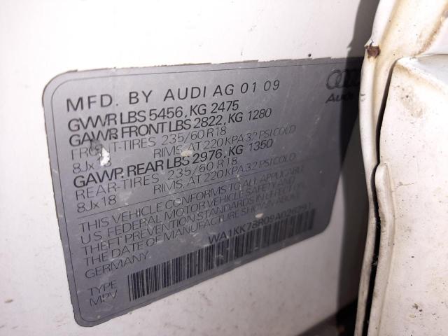 Photo 10 from auction – 2009 AUDI Q5 3.2 with VIN WA1KK78R09A026291