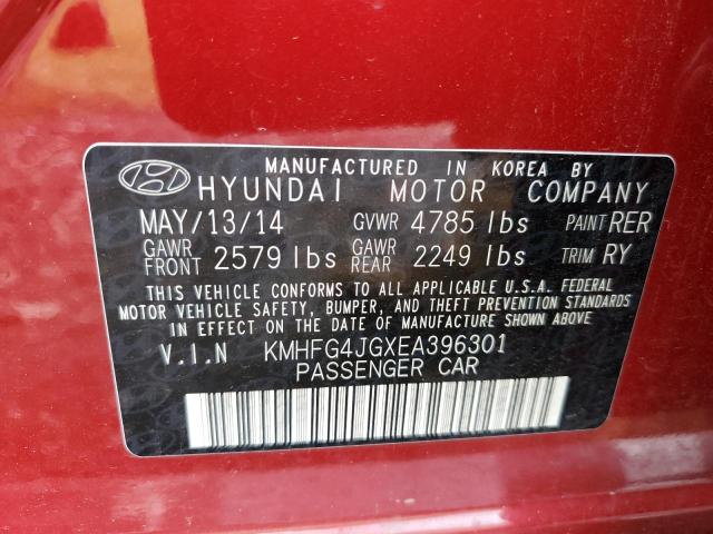 Photo 10 from auction – 2014 HYUNDAI AZERA with VIN KMHFG4JGXEA396301