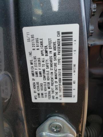 Photo 10 from auction – 2011 HONDA ACCORD LXP with VIN 1HGCP2F46BA126019