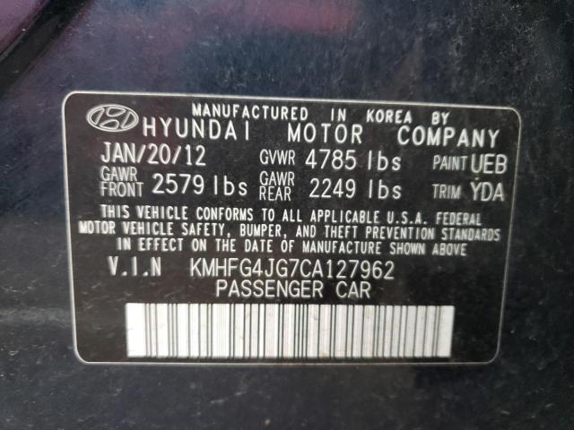 Photo 10 from auction – 2012 HYUNDAI AZERA GLS with VIN KMHFG4JG7CA127962