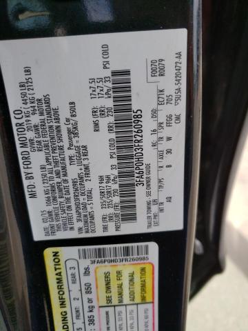 Photo 10 from auction – 2015 FORD FUSION SE with VIN 3FA6P0HD3FR260985