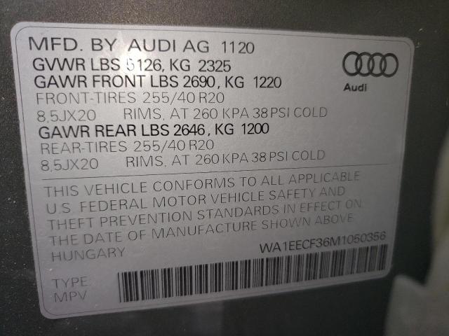 Photo 10 from auction – 2021 AUDI Q3 PREMIUM with VIN WA1EECF36M1050356