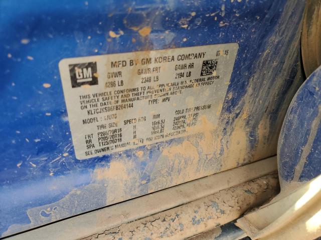Photo 10 from auction – 2015 CHEVROLET TRAX LS with VIN KL7CJKSB6FB264144