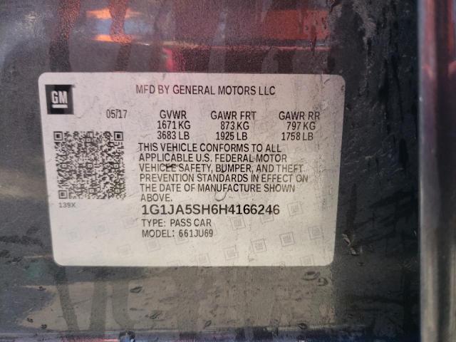 Photo 10 from auction – 2017 CHEVROLET SONIC LS with VIN 1G1JA5SH6H4166246