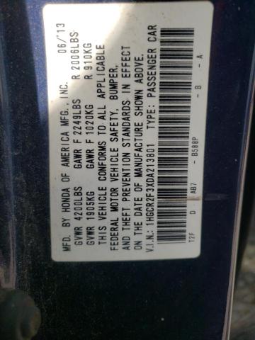 Photo 10 from auction – 2013 HONDA ACCORD LX with VIN 1HGCR2F3XDA213801