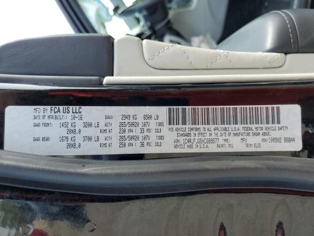 Photo 10 from auction – 2017 JEEP GRAND CHER with VIN 1C4RJFJG5HC689577