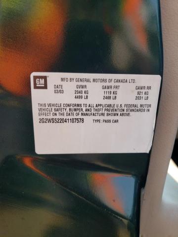 Photo 10 from auction – 2004 PONTIAC GRAND PRIX with VIN 2G2WS522041107578