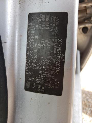 Photo 10 from auction – 2008 KIA SORENTO EX with VIN KNDJD735485847210