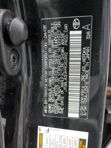 Zdjęcie 10 z aukcji – 2009 TOYOTA COROLLA BA z VIN JTDBL40E899042492