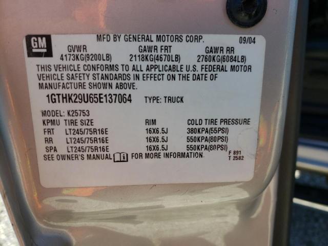 Photo 10 from auction – 2005 GMC SIERRA K25 with VIN 1GTHK29U65E137064