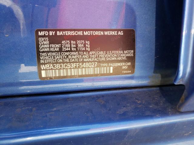 Photo 10 from auction – 2015 BMW 328 XI with VIN WBA3B3C53FF548027