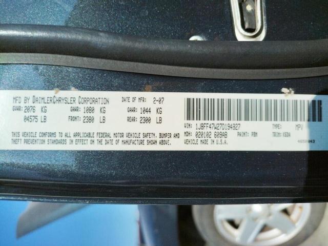 Photo 10 from auction – 2007 JEEP COMPASS with VIN 1J8FF47W27D194827
