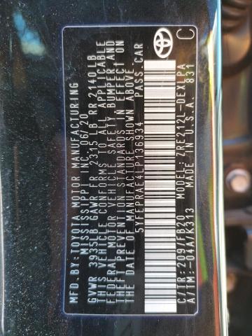 Photo 10 from auction – 2020 TOYOTA COROLLA LE with VIN 5YFEPRAE4LP136934