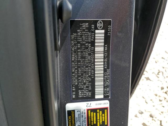 Photo 10 from auction – 2010 TOYOTA CAMRY BASE with VIN 4T4BF3EK1AR037119