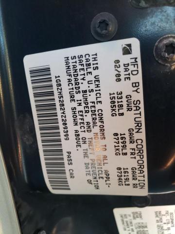 Photo 10 from auction – 2000 SATURN SL1 with VIN 1G8ZH5282YZ209399