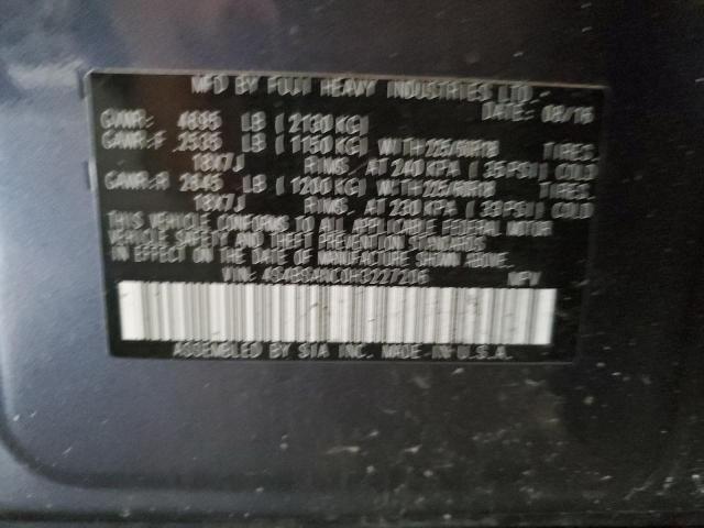 Photo 10 from auction – 2017 SUBARU OUTBACK 2. with VIN 4S4BSANC0H3227206