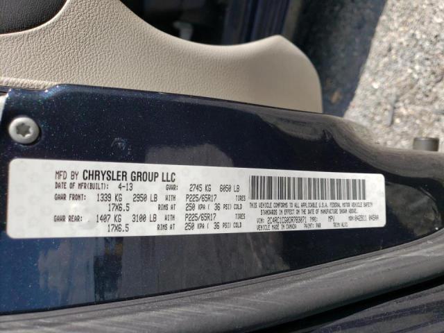 Photo 10 from auction – 2013 CHRYSLER TOWN & COU with VIN 2C4RC1CG0DR783071